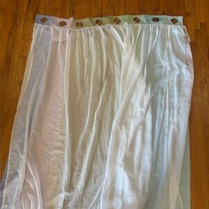 Blackout Curtains with a Sheer White Curtain Panel